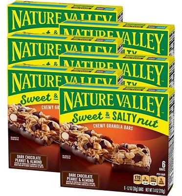 Purchase Nature Valley Granola Bars, Sweet and Salty Nut, Dark Chocolate Peanut & Almond, 6 Bars, 7.44 oz (Pack of 6) at Amazon.com