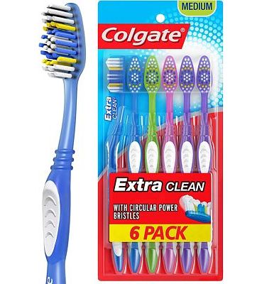 Purchase Colgate Extra Clean Full Head Toothbrush, Medium - 6 Count at Amazon.com