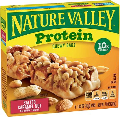 Purchase Nature Valley Chewy Granola Bar, Protein, Gluten Free, Salted Caramel Nut, 5 Bars, 1.42 oz at Amazon.com
