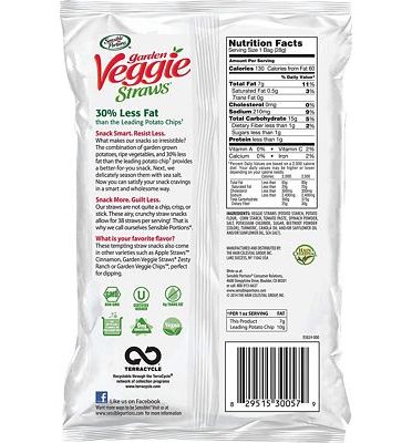 Purchase Sensible Portions Garden Veggie Straws, Sea Salt, 1 oz. (Pack of 24) at Amazon.com