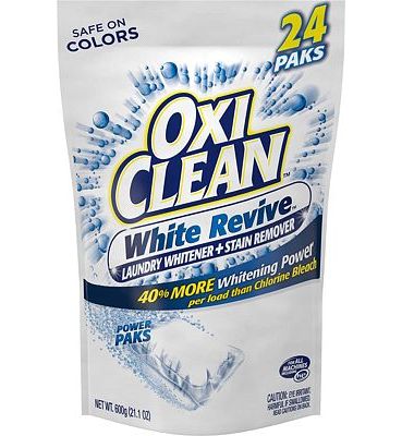 Purchase OxiClean White Revive Laundry Whitener + Stain Remover Power Paks, 24 Count at Amazon.com