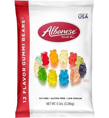 Purchase Albanese Candy 12 Flavor Gummi Bears 5 lb Bag at Amazon.com