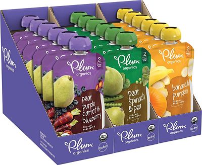 Purchase Plum Organics Stage 2, Organic Baby Food, Fruit and Veggie Variety Pack, 4 ounce pouches (Pack of 18) at Amazon.com
