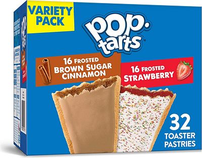 Purchase Pop-Tarts Breakfast Toaster Pastries, Flavored Variety Pack, Frosted Brown Sugar Cinnamon, Frosted Strawberry, 32 Count at Amazon.com