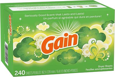 Purchase Gain Dryer Sheets, Original, 240 Count at Amazon.com