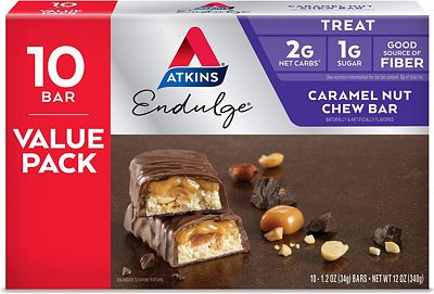 Purchase Atkins Endulge Treat, Caramel Nut Chew Bar, Keto Friendly, 10 Count (Value Pack) at Amazon.com