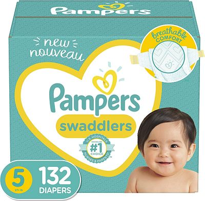 Purchase Diapers Size 5, 132 Count - Pampers Swaddlers Disposable Baby Diapers, ONE MONTH SUPPLY at Amazon.com