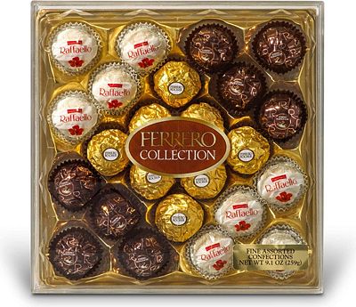 Purchase Ferrero Rocher Fine Hazelnut Milk Chocolates, 24 Count, Assorted Coconut Candy and Chocolate Collection, Valentine's Day Gift Box, 9.1 oz at Amazon.com