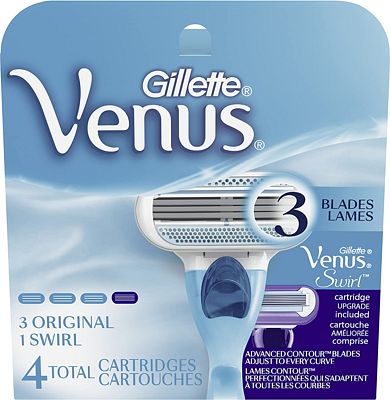 Purchase Gillette Venus Original + Gillette Venus Swirl Women's Razor Blades - 4 Refills at Amazon.com