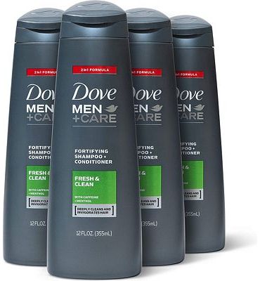 Purchase Dove Men+Care 2 in 1 Shampoo and Conditioner, Fresh and Clean, 12 oz, 4 count at Amazon.com