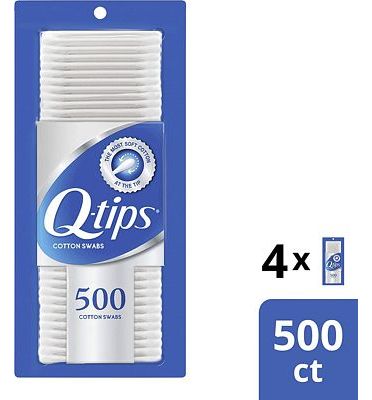 Purchase Q-tips Swabs Cotton 500 ct, 4 pack at Amazon.com