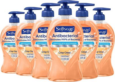 Purchase Softsoap Antibacterial Liquid Hand Soap, Crisp Clean - 11.25 fluid ounces, 6-Pack at Amazon.com