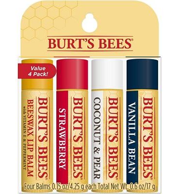 Purchase Burt's Bees 100% Natural Moisturizing Lip Balm, Multipack - 4 Tubes at Amazon.com