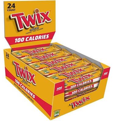 Purchase TWIX 100 Calories Caramel Chocolate Cookie Bar Candy 0.71-Ounce Bar 24-Count Box at Amazon.com