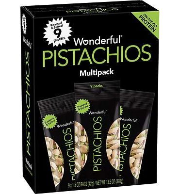 Purchase Wonderful Pistachios, Roasted and Salted, 1.5 Ounce Bags (Pack of 9) at Amazon.com
