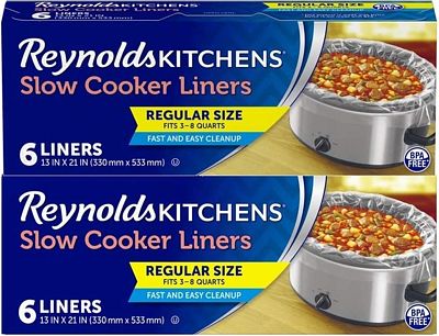 Purchase Reynolds Kitchens Premium Slow Cooker Liners - 13 x 21 Inch, 2 Packages of 6 Liners (12 Total) at Amazon.com