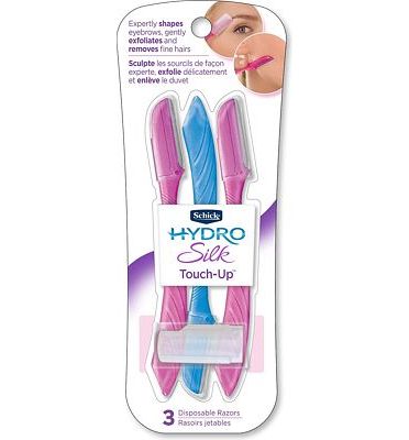 Purchase Schick Silk Touch-Up Multipurpose Exfoliating Dermaplaning Tool, Eyebrow Razor, and Facial Razor with Precision Cover, 3 Count at Amazon.com