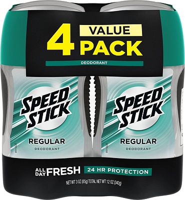 Purchase Speed Stick Deodorant for Men, Regular - 3 Ounce (4 Pack) at Amazon.com
