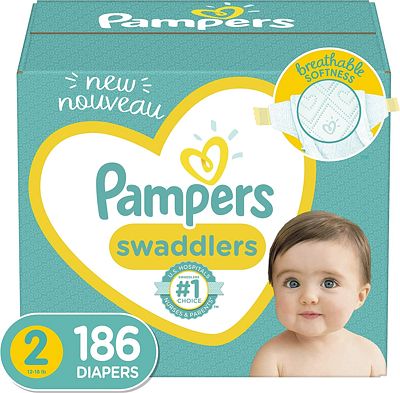 Purchase Diapers Size 2, 186 Count - Pampers Swaddlers Disposable Baby Diapers, One Month Supply at Amazon.com