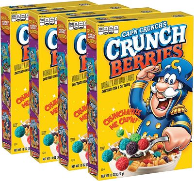 Purchase Cap'N Crunch Cereal, Crunch Berries, 13oz Boxes, 4 Count at Amazon.com