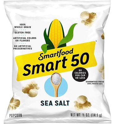 Purchase Smart50 Popcorn, Sea Salt, 0.5oz Bags (Pack of 36) at Amazon.com