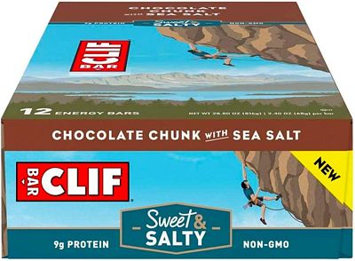 Purchase CLIF BAR - Sweet & Salty Energy Bars - Chocolate Chunk with Sea Salt - (2.4 Ounce Protein Bars, 12 Count) at Amazon.com