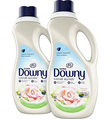 Purchase Downy Nature Blends Liquid Fabric Conditioner & Softener, Rosewater & Aloe, 2 Count, 44 Ounces Each at Amazon.com
