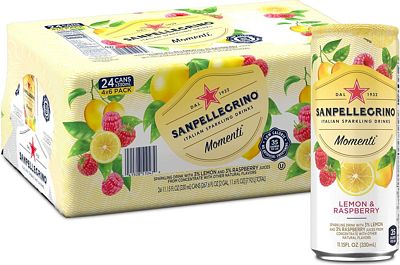 Purchase Sanpellegrino Momenti Lemon & Red Raspberry Cans, 11.15 Fluid Ounce (24 Pack) at Amazon.com