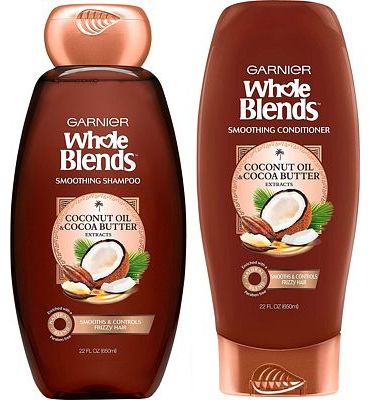Purchase Garnier Hair Care Whole Blends Smoothing Coconut Oil and Cocoa Butter Extracts Shampoo and Conditioner, For Frizzy Hair, 22 Fl Oz, 1 Kit at Amazon.com