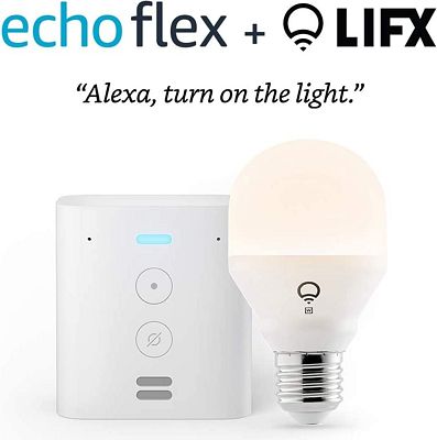 Purchase Echo Flex - Plug-in mini smart speaker with Alexa LIFX Smart Bulb (Wi-Fi) at Amazon.com