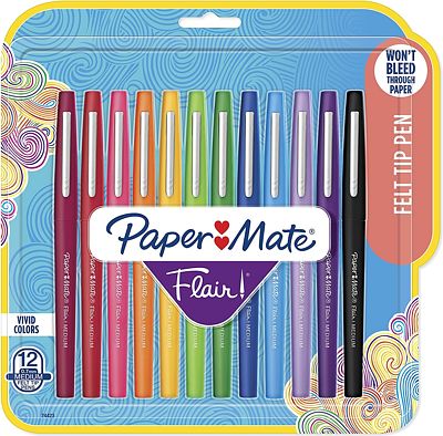 Purchase Paper Mate Flair Felt Tip Pens, Medium Point (0.7mm) at Amazon.com