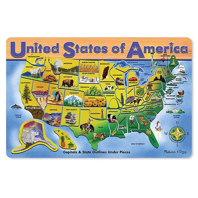 Purchase Melissa & Doug USA Map Puzzle 45 pcs at Amazon.com