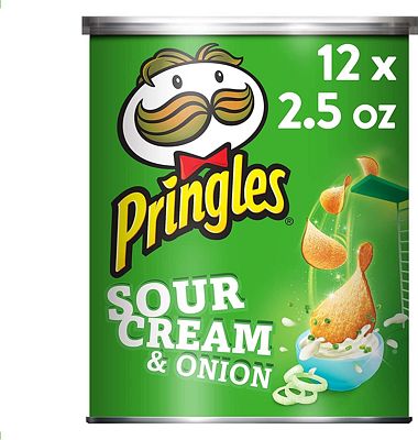 Purchase Pringles Potato Crisps Chips, Sour Cream & Onion, 2.5oz (12 Count) at Amazon.com