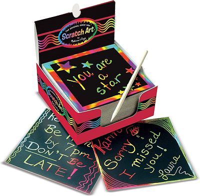 Purchase Melissa & Doug Scratch Art Box of Rainbow Mini Notes at Amazon.com
