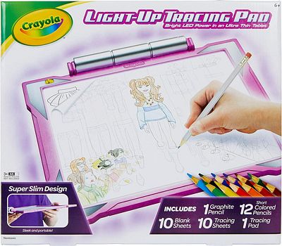 Purchase Crayola Light Up Tracing Pad Pink, AMZ Exclusive, At Home Kids Toys, Gift for Girls & Boys, Age 6+ at Amazon.com