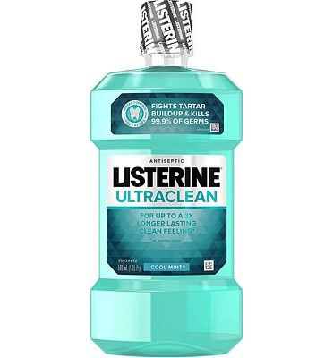 Purchase Listerine Ultraclean Oral Care Antiseptic Mouthwash with Everfresh Technology to Help Fight Bad Breath, Gingivitis, Plaque and Tartar, Cool Mint, 500 ml at Amazon.com