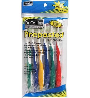 Purchase Dr. Collins Toothbrushes, Prepasted, 6 Count at Amazon.com