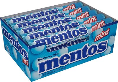 Purchase Mentos Chewy Mint Candy Roll, Mint, Party, Non Melting, 1.32 Ounce/14 Pieces (Pack of 15) at Amazon.com