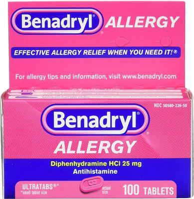 Purchase Benadryl Ultratabs Antihistamine Allergy Relief Tablets, Diphenhydramine HCl 25mg, 100 ct at Amazon.com