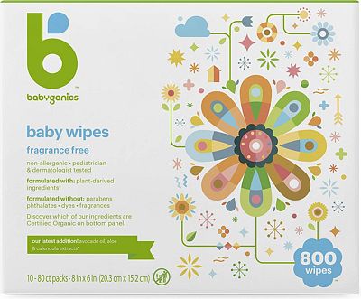 Purchase Babyganics Baby Wipes, Unscented, 800 Count (10 Packs of 80 Wipes) at Amazon.com