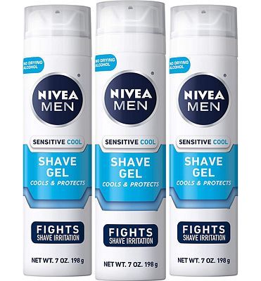 Purchase NIVEA Men Sensitive Cooling Shaving Gel - Gentle Cooling Sensation while Shaving - 7 oz. Can (Pack of 3) at Amazon.com