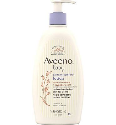 Purchase Aveeno Baby Calming Comfort Moisturizing Lotion with Lavender, Vanilla and Natural Oatmeal, 18 fl. oz at Amazon.com