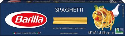 Purchase Barilla Pasta, Spaghetti, 16 Ounce (Pack of 8) at Amazon.com