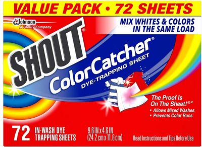 Purchase Shout Color Catcher Sheets for Laundry, Maintains Clothes Original Colors, 72 Count at Amazon.com