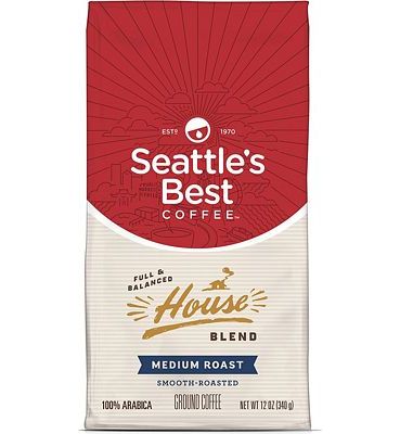 Purchase Seattle's Best Coffee House Blend Medium Roast Ground Coffee, 12 Ounce at Amazon.com