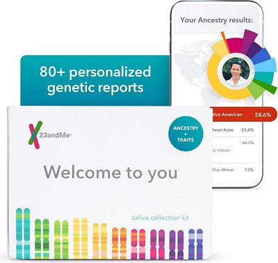 Purchase 23andMe DNA Test - Ancestry Personal Genetic Service - Includes 1, 000+ Geographic Regions, DNA Relative Finder (Opt-in) & More at Amazon.com
