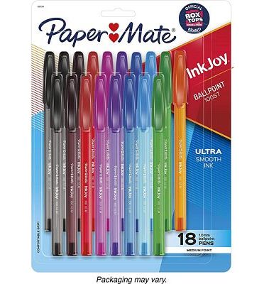 Purchase Paper Mate InkJoy 100ST Ballpoint Pens, Medium Point, 1.0mm, Assorted Colors, 18 Count at Amazon.com