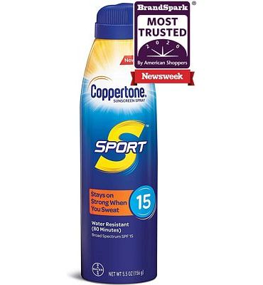 Purchase Coppertone SPORT Continuous Sunscreen Spray Broad Spectrum SPF 15 (5.5 Ounce) at Amazon.com