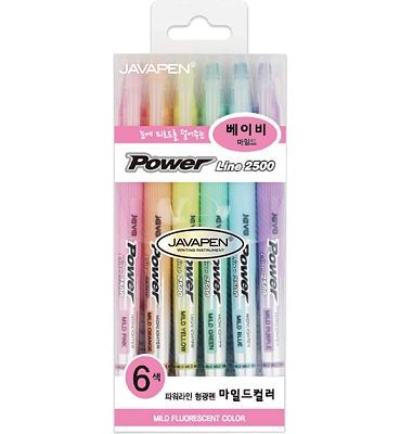 Purchase JAVAPEN rainbow pastel Highlighter brush Chisel Tip Pens (Baby colors 6 pens set) at Amazon.com