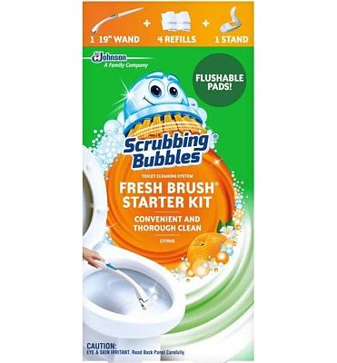 Purchase Scrubbing Bubbles Fresh Brush Toilet Cleaning System Starter Kit with 4 Refills at Amazon.com